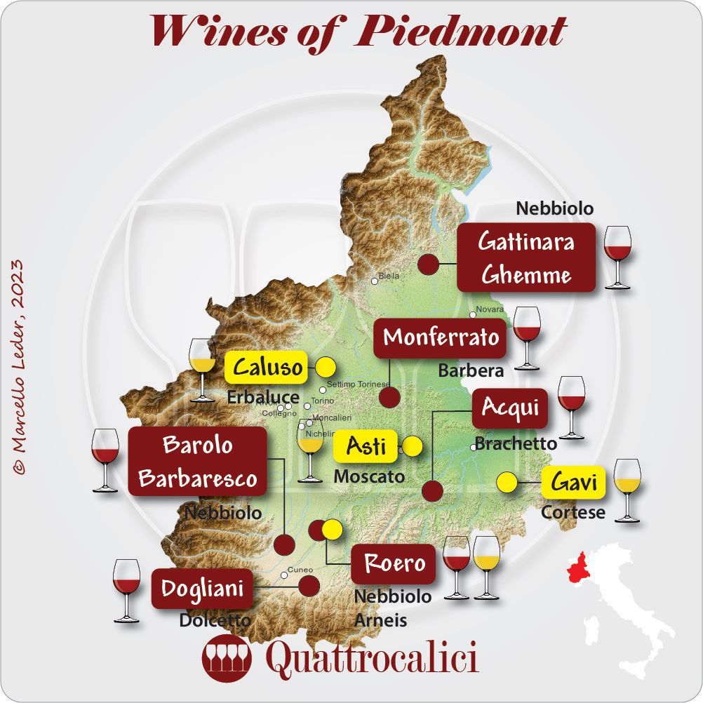 Wines in Piedmont - Italian Wine Regions - Quattrocalici